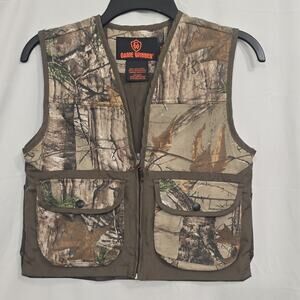 Game Winner Youth M-L Real Tree Hunting Vest Multiple Pockets